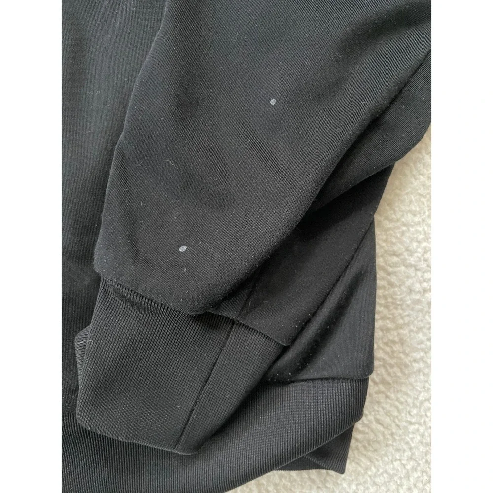 Jordan Boys Large Track Jacket Black Red Jumpman Tape Logo Full Zip Bomber
